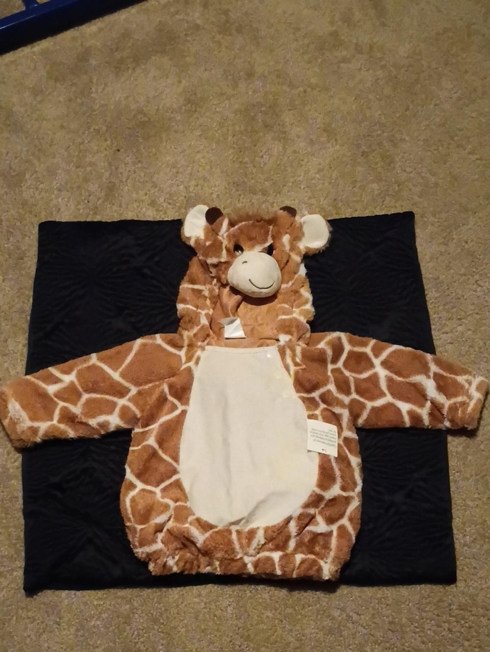 Realme Brown & Cream Giraffe Plush Hooded Top
